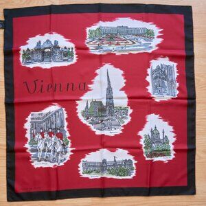 Vintage Striessnig Vienna Architecture Pattern Head Scarf, Headband Women